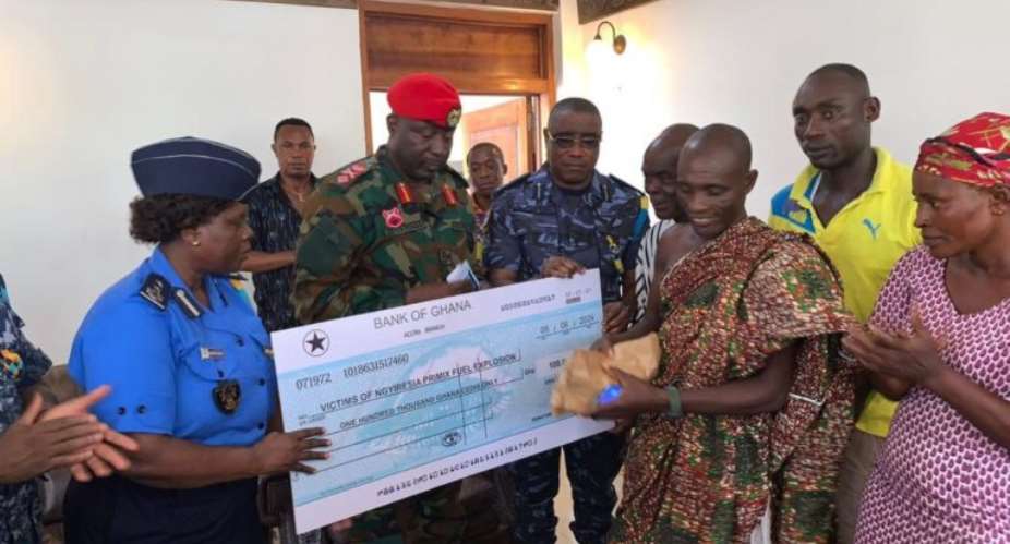 Joe Ghartey leads GRA in donating GHC100,000 to Egyiresia Premix Fuel Explosion victims