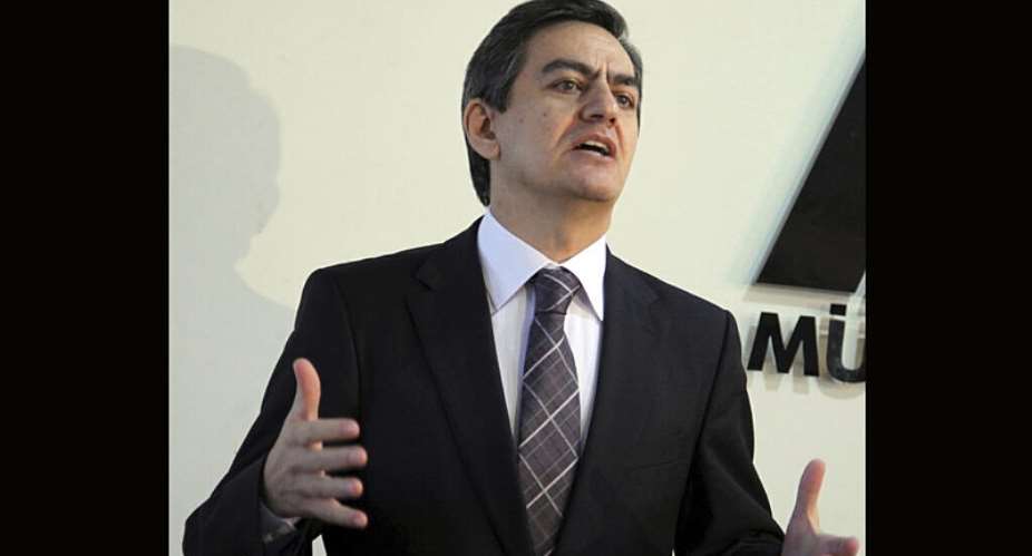 In this Thursday, Nov. 4, 2010 file photo, Ali Karimli, the then leader of Azerbaijans opposition party Musavat, speaks to reporters during a news conference in the partys headquarters in Baku, Azerbaijan. - AP - Manoocher Deghati
