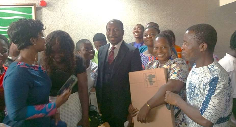 Afenyo Markin donate laptops to 25 teachers