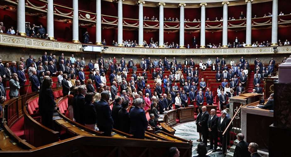 French MPs observe a minute of silence at The National Assembly on 9 June, in memory of 11-year-old Lyhanna and 19-year-old Noahm. - AFP - SIMON WOHLFAHRT