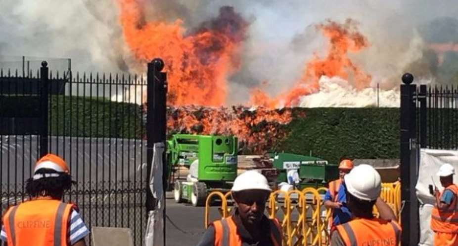 Wimbledon fire: Blaze at All England Club tennis courts