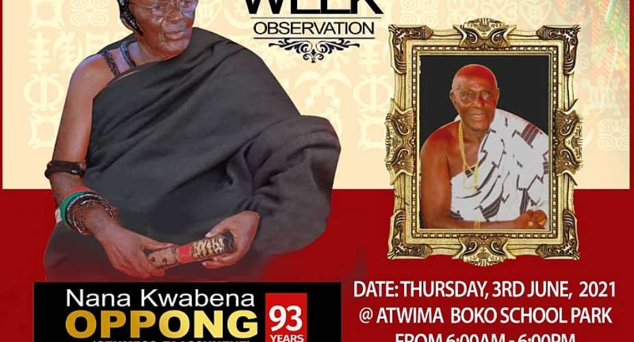 One week observation for the late Nana Kwabena Opong