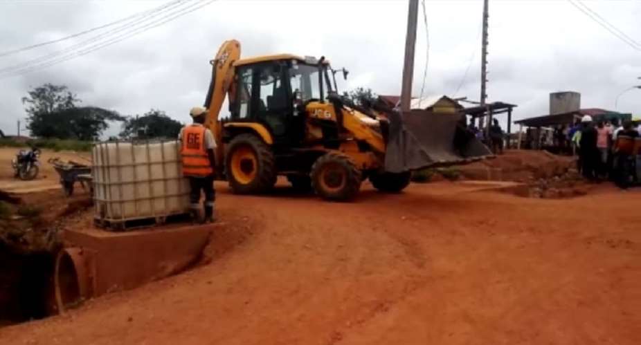 Bulldozers, road construction vehicles in Assin North ahead of by-election