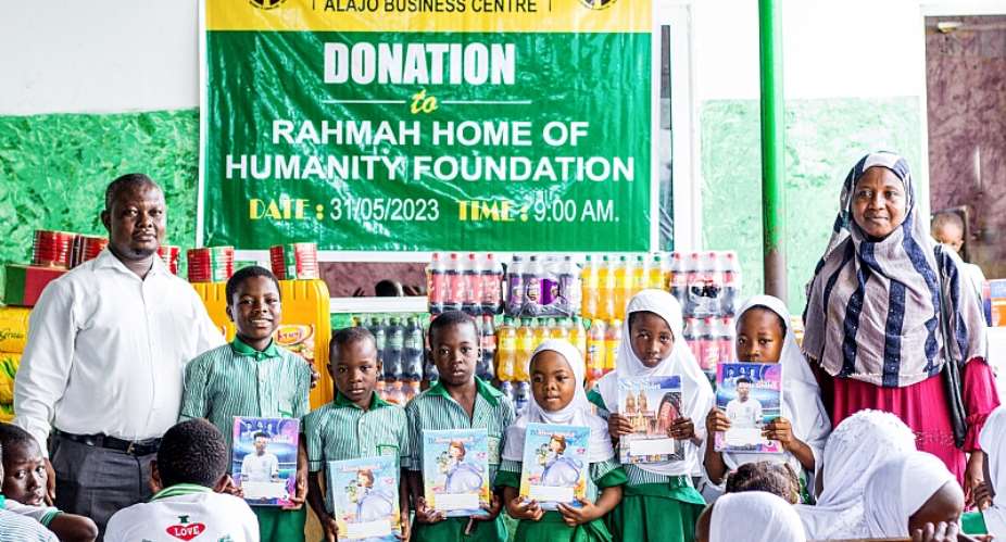 ASA Savings and Loans donate food, stationery and toiletries to Rahmah Home for Humanity Foundation