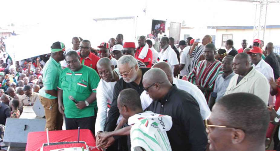 NDC Bribes Rawlings With Cake