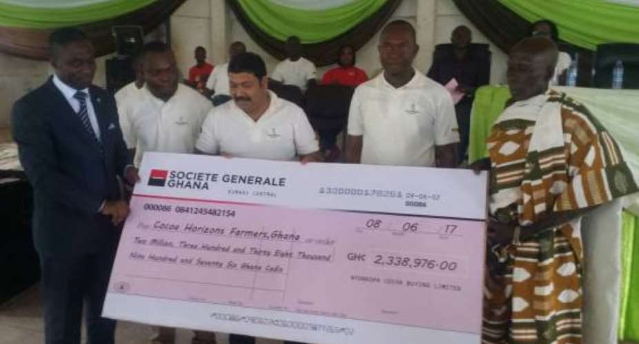 Nyonkopa distributes GHC 2.3m as Cocoa Horizons Premium for cocoa farmers in Ghana