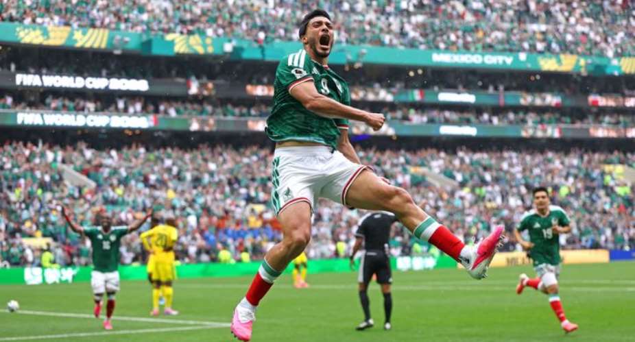 Jimenez strikes and three red cards shown as Mexico down South Africa in World Cup opener