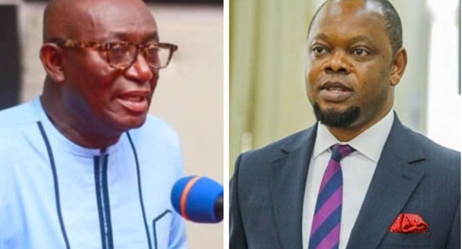 Andy Kwame Appiah Kubileft and Deputy Attorney-General Dr. Justice Srem-Sai