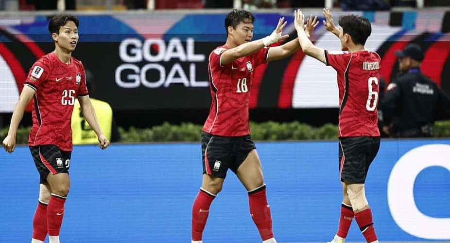 Oh Hyeon-gyu celebrates after scoring South Koreas winning goal in their World Cup match. -  Ulises Ruiz, AFP