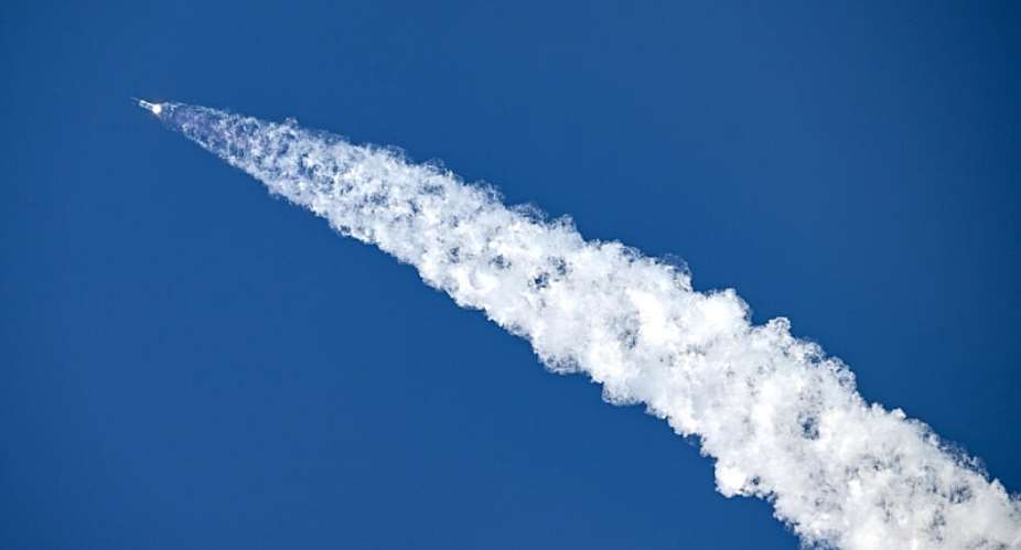 SpaceXs Starship 39 rocket launches from Starbase. -  Ronaldo Schemidt, AFP