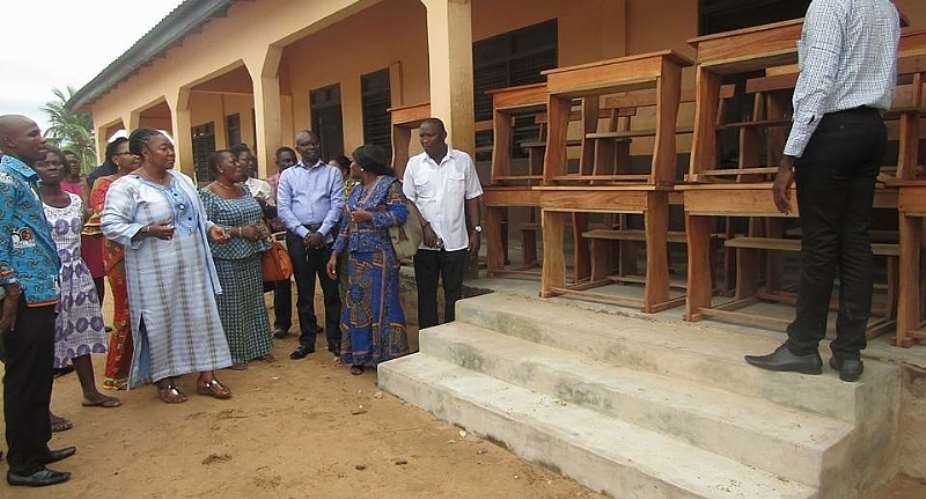 Hon. Tina Mensah Donates 195 Pieces Of Dual Desks To Oblogo MA 23 Primary Schools