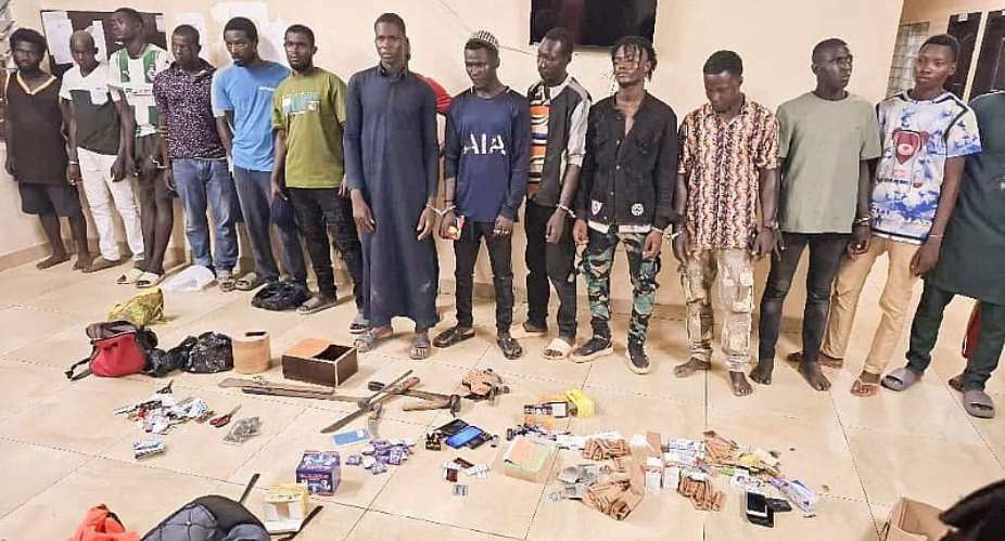 Police arrest 19 in major crackdown on drug trafficking and robbery in Kasoa