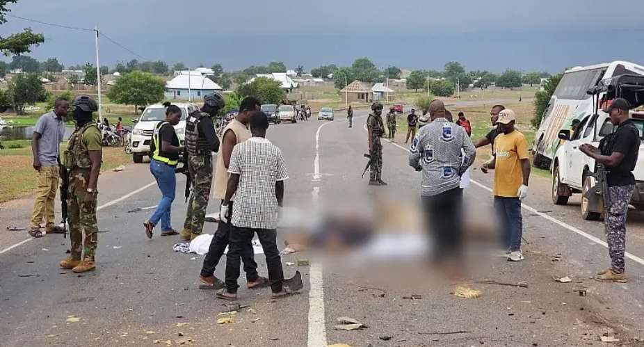 Rescue team at the accident scene
