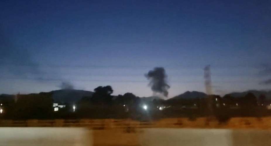 A plume of smoke rises, as Iranian news agencies reported explosions were heard in several cities across the country, in Karaj, Iran in this screen grab obtained from social media video released June 11, 2026. -  Social Media / via Reuters