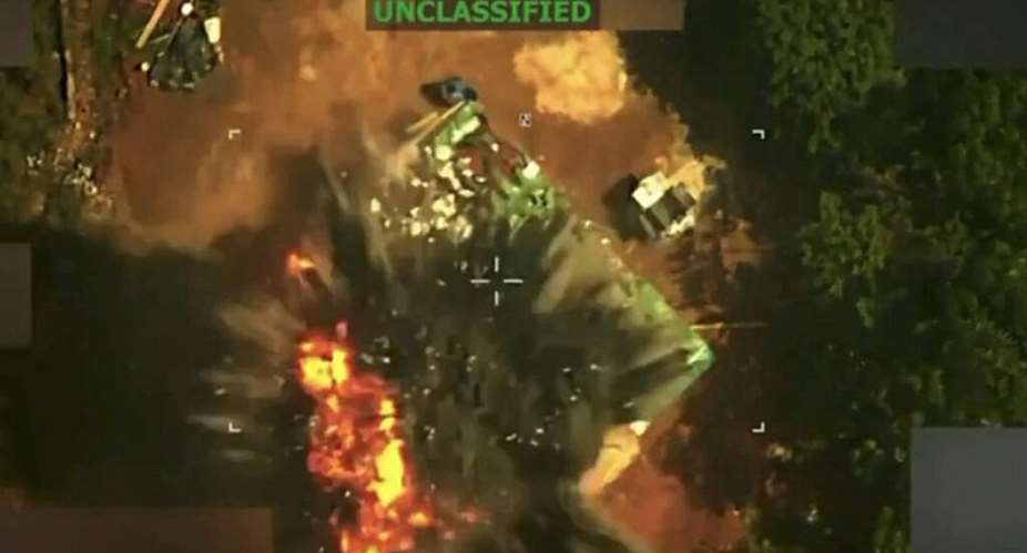 This screen grab from a video posted by US President Donald Trump on his Truth Social account on June 12, 2026, shows what Trump said was a deadly strike on the leader of Tren de Aragua. -  AFP