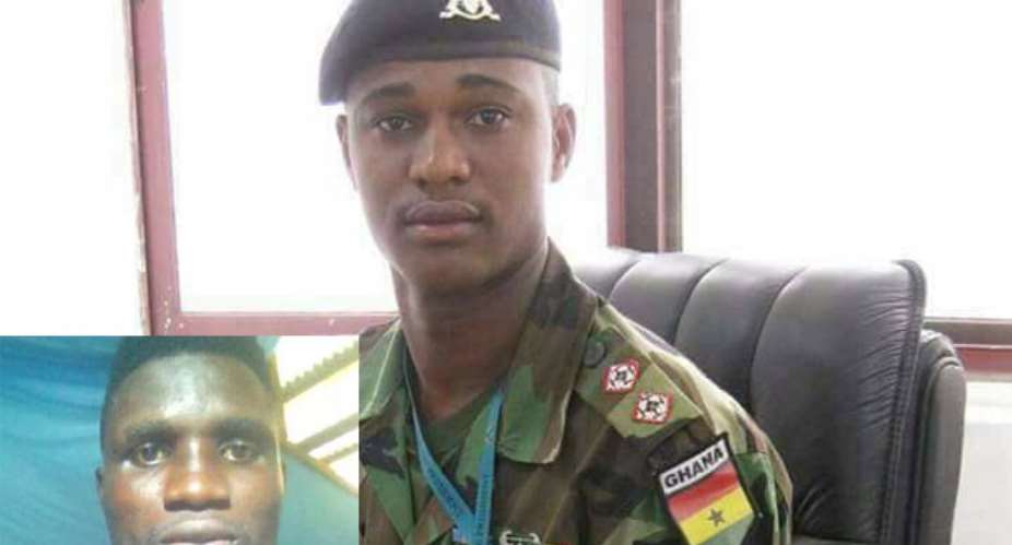 Late Major Maxwell Adam Mahama. INSET: Wanted Yaw Amankwa aka Bulla