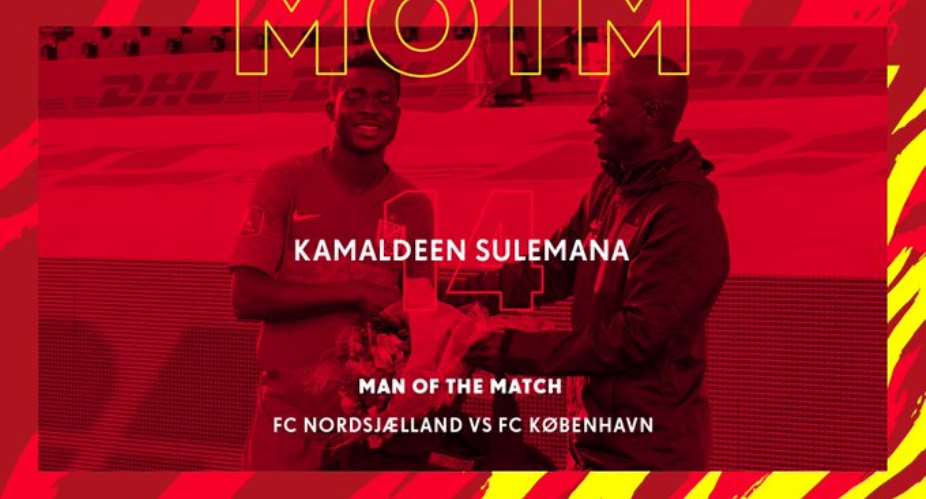 Nordsjaelland Teen Kamaldeen Sulemana Adjudged MoTM In Draw Against FC Copenhagen
