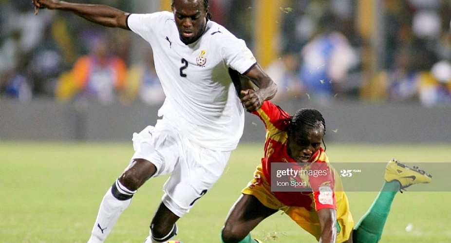 Hans Adu SARPEI  Ismael BANOURA - 20.01.2007 - Ghana  Guinee - Match d Ouverure de la CAN 2008 - Coupe d'Afrique des Nations - Ghana, Photo : PPG Icon Sport via Getty Images