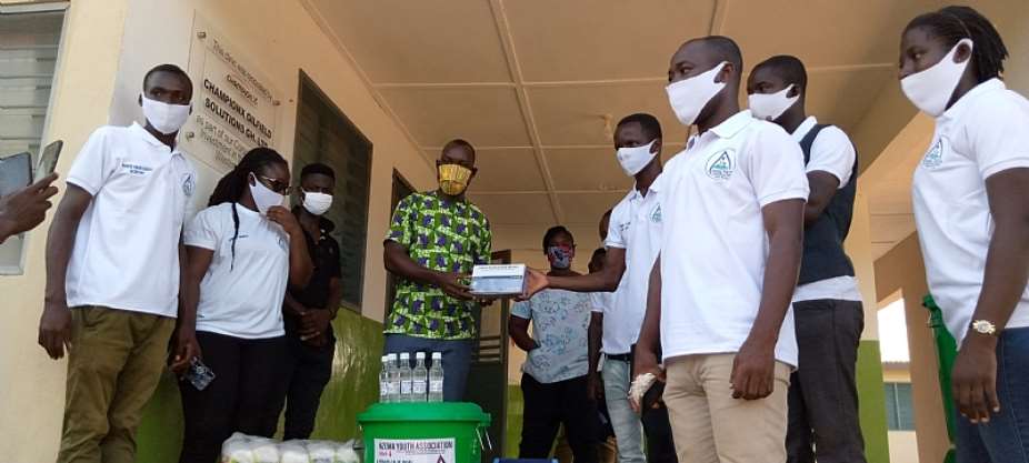 Coronavirus: Nzema Youth Association Donates Preventive Items To Health Facilities