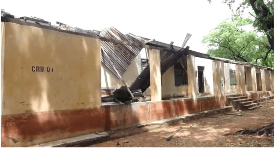 Roofing on Walewale SHS building destroyed after Rainstorm on Tuesday