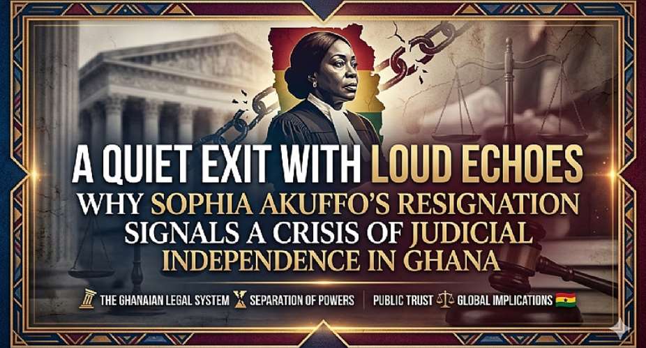 A Quiet Exit with Loud Echoes: Why Sophia Akuffo’s Resignation Signals a Crisis of Judicial Independence in Ghana