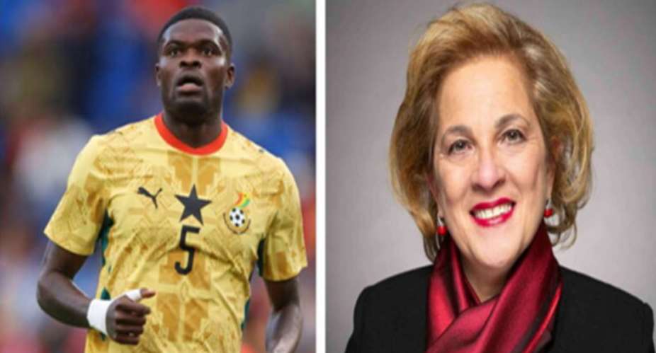 Thomas Partey and Lena Diab, Minister of Immigration, Refugees & Citizenship, Canada