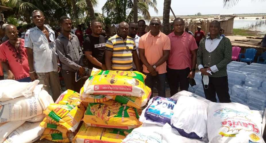 Ketu South: Former Board chairman of Ghana Monuments and Museums donate to Agavedzi tidal wave victims