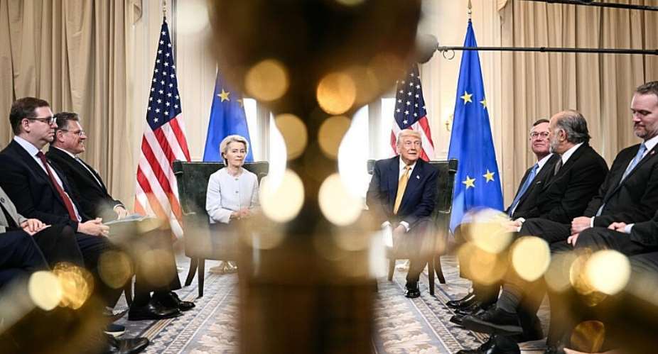 EU chief Ursula von der Leyen and US President Donald Trump struck the tariff deal in July last year. -  Brendan Smialowski, AFP