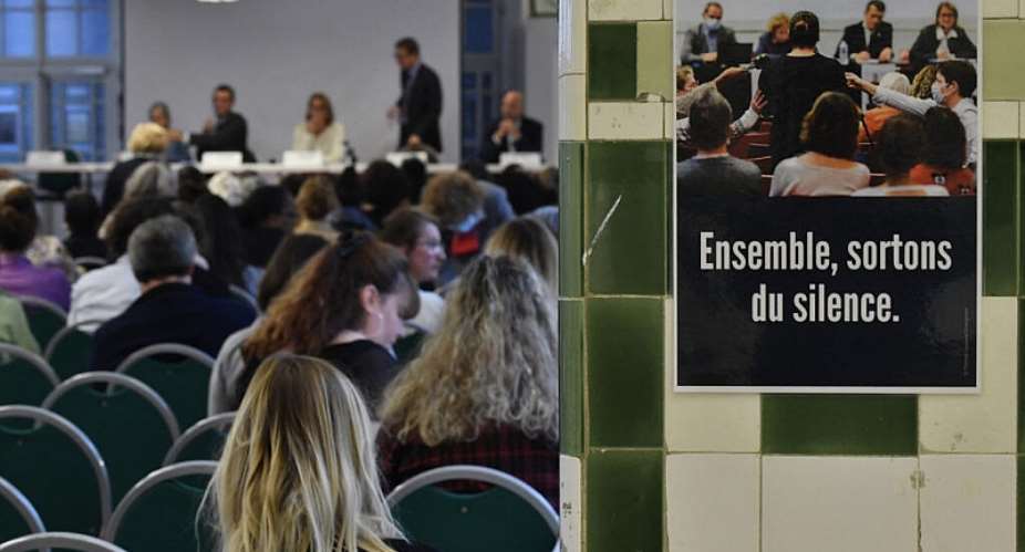 Together lets break the silence: People take part in a public meeting by the Commission Independante sur lInceste et les Violences Sexuelles faites aux Enfants (CIIVISE) in Paris, on 21 September, 2022. - AFP - JULIEN DE ROSA