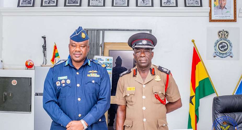 Air Force Base Takoradi receives newly appointed Western Regional Fire Service Commander