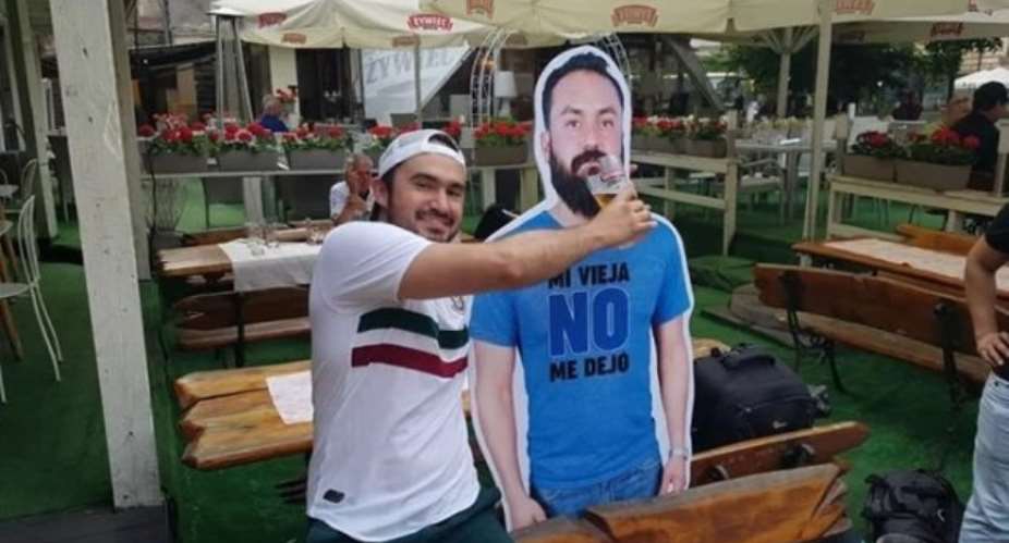 Mexicans Attending The World Cup Bring Life-Size Cardboard Cutout Of Friend Whose Wife Didn't Let Him Go