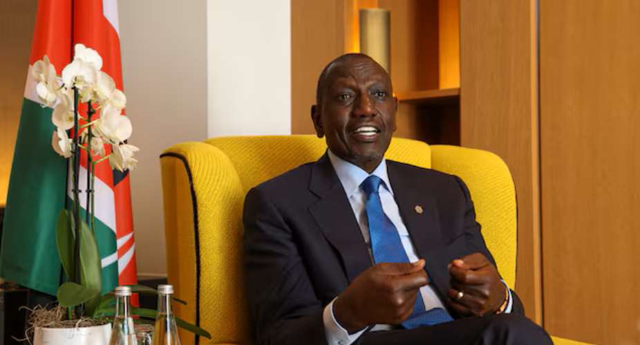 Kenyas President William Ruto attends an interview with Reuters on the sidelines of the G7 summit in Evian-les-Bains, France, June 17, 2026. REUTERS/Denis Balibouse