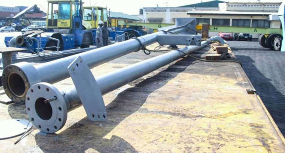 The two repaired damaged loading arm