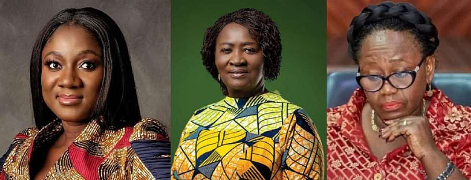 Ms. Akosua Asaa Manu, Vice-President Naana Opoku-Agyemang and “Suspended” Chief Justice Gertrude Araba Esaaba Sackey-Torkornoo