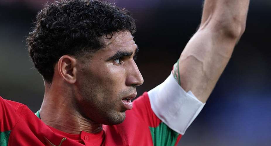 File photo of Moroccan footballer Achraf Hakimi taken during the FIFA World Cup 2026 Group C match on June 13, 2026. -  Kevin C. Cox, AFP