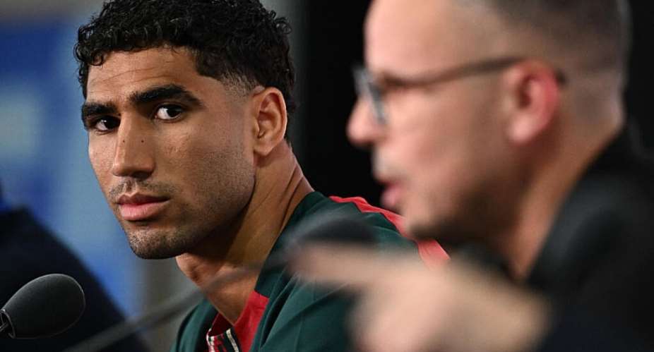 Moroccos captain Achraf Hakimi during the press conference ahead of the match against Brazil, East Rutherford, New Jersey, 12 June, 2026. - REUTERS - Dylan Martinez