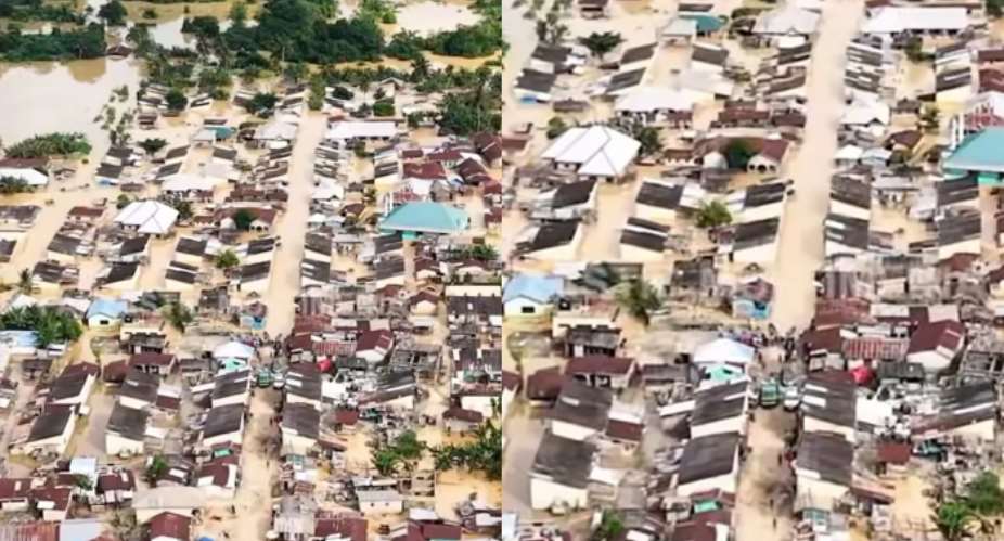 Flood waters submerge parts of Samreboi after heavy rains