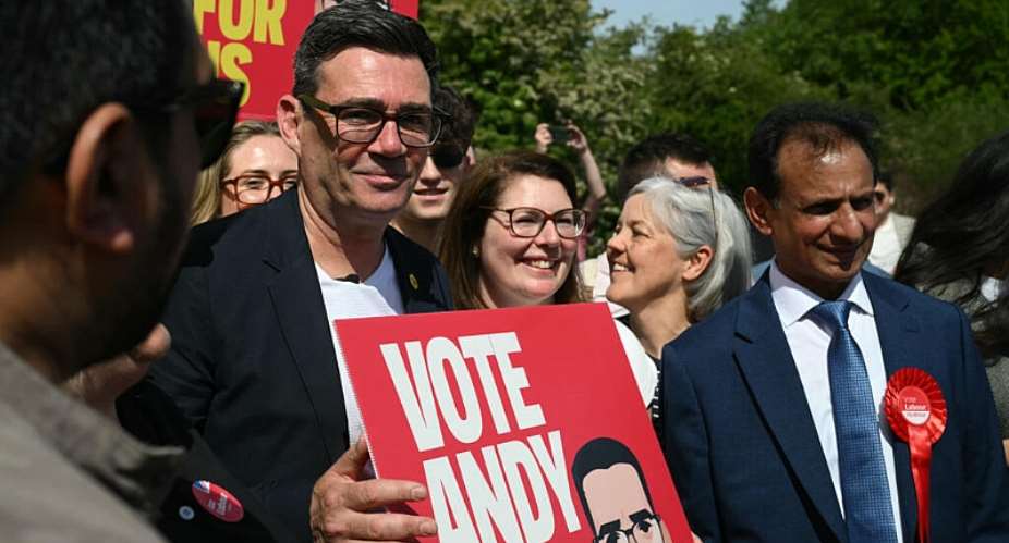 Greater Manchester Mayor Andy Burnham at the launch of his campaign for the June 18 by-election, on May 22, 2026. -  Paul ELLIS, AFP