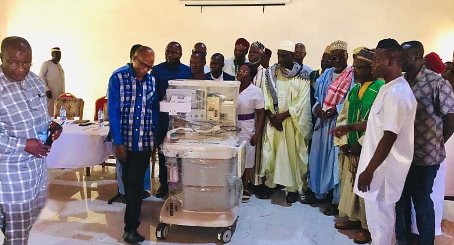 Kete Muslims Youth Association donates anesthesia machine to Krachi West Municipal Hospital