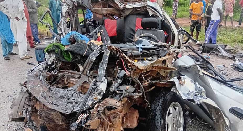 Woman and three children perishin accident on Dambai-Asukawkaw road