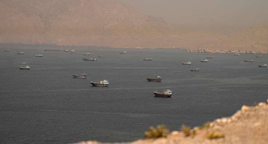 Vessels at the Strait of Hormuz, as seen from Musandam, Oman, June 18, 2026. - REUTERS - Stringer