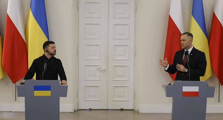 Zelensky infuriated neighbouring Poland this month by naming a military unit after the nationalist Ukrainian Insurgent Army (UPA) that took part in massacres against Poles in WWII. -  Wojtek RADWANSKI / AFP