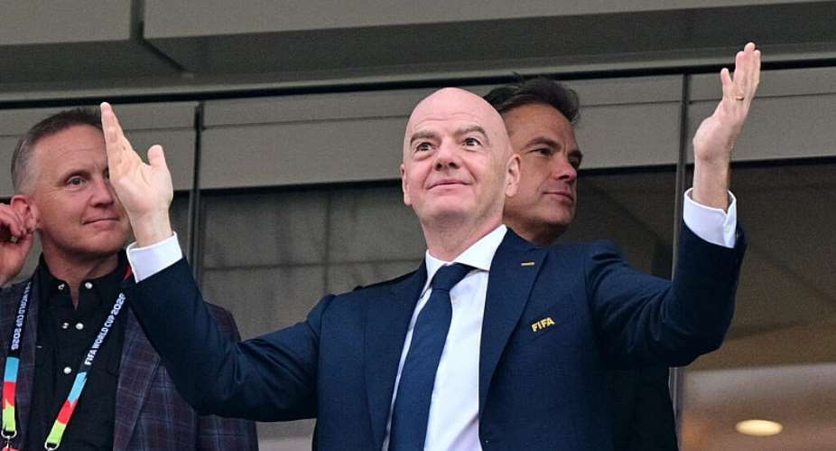 FIFA president Gianni Infantino flew to 10 matches in seven days at the World Cup including co-hosts USA against Paraguay at the Los Angeles Stadium. -  Frederic J. BROWN / AFP