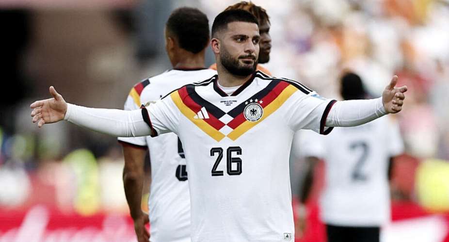 Deniz Undav celebrates after scoring Germanys decisive second goal. -  Thomas Mukoya, Reuters