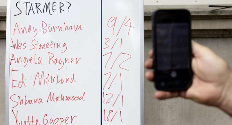 Odds on contenders to be Britains next Labour Party leader and hence prime minister. -  Brook Mitchell, AFP