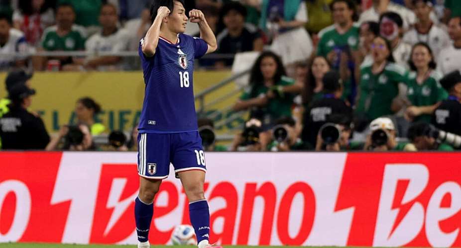 Ayase Ueda scored twice as Japan defeated Tunisia in the 1,000th World Cup match. -  Julio Cesar Aguilar, AFP
