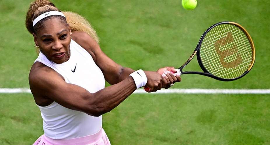 US tennis player Serena Williams returns the ball as she play with Czech Republics Karolina Muchova against New Zealands Erin Routliffe and Mexicos Giuliana Olmos during the womens doubles round of 16 match at the WTA500 Berlin Tennis Open tournament in Berlin on June 16, 2026. -  AFP, Tobias Schwarz