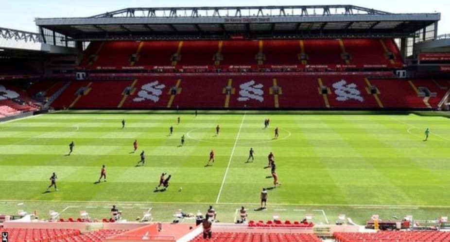 Liverpool held an 11 v 11 game in training at Anfield on Monday