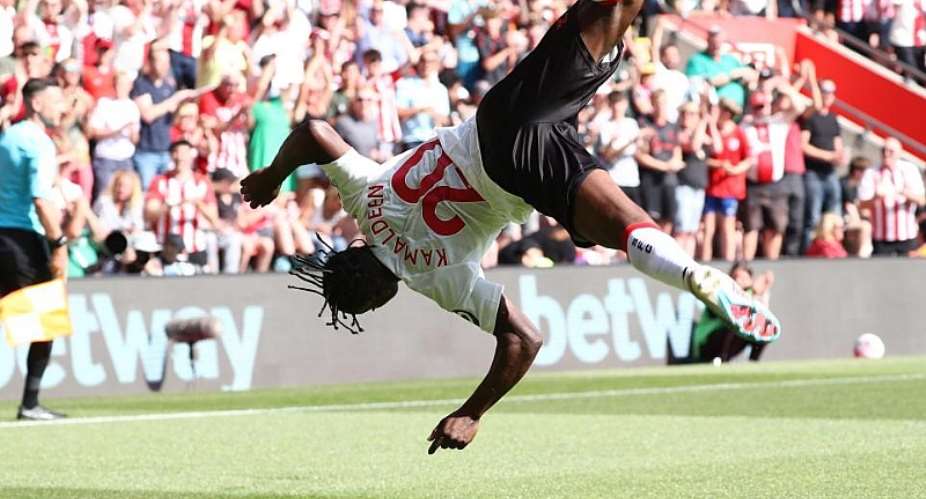 Kamaldeen Sulemana netted an impressive double versus Liverpool on Sunday Image: Stuart Martin