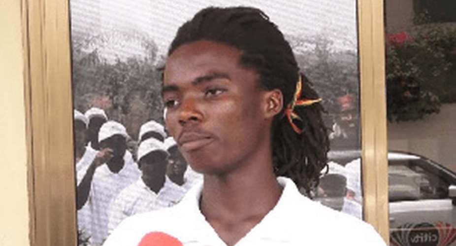 Achimota rasta student Tyrone Marguy participates in National Science and Maths Quiz Trial